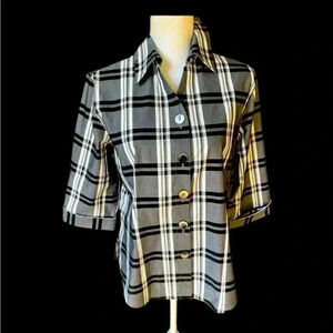 Westbound ladies button down shirt point collars 3/4 button sleeves NWOT size 14
